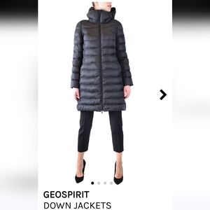 Geospirit Women's Black Puffer Down Filled  Coat, Euro 46, US medium